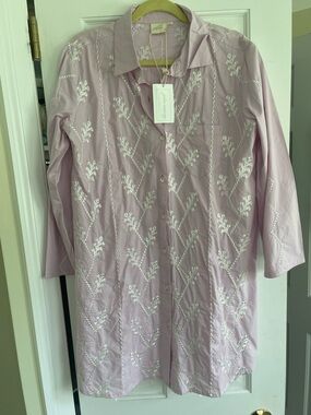 Julis Amory Embroidered Shirt Dress.